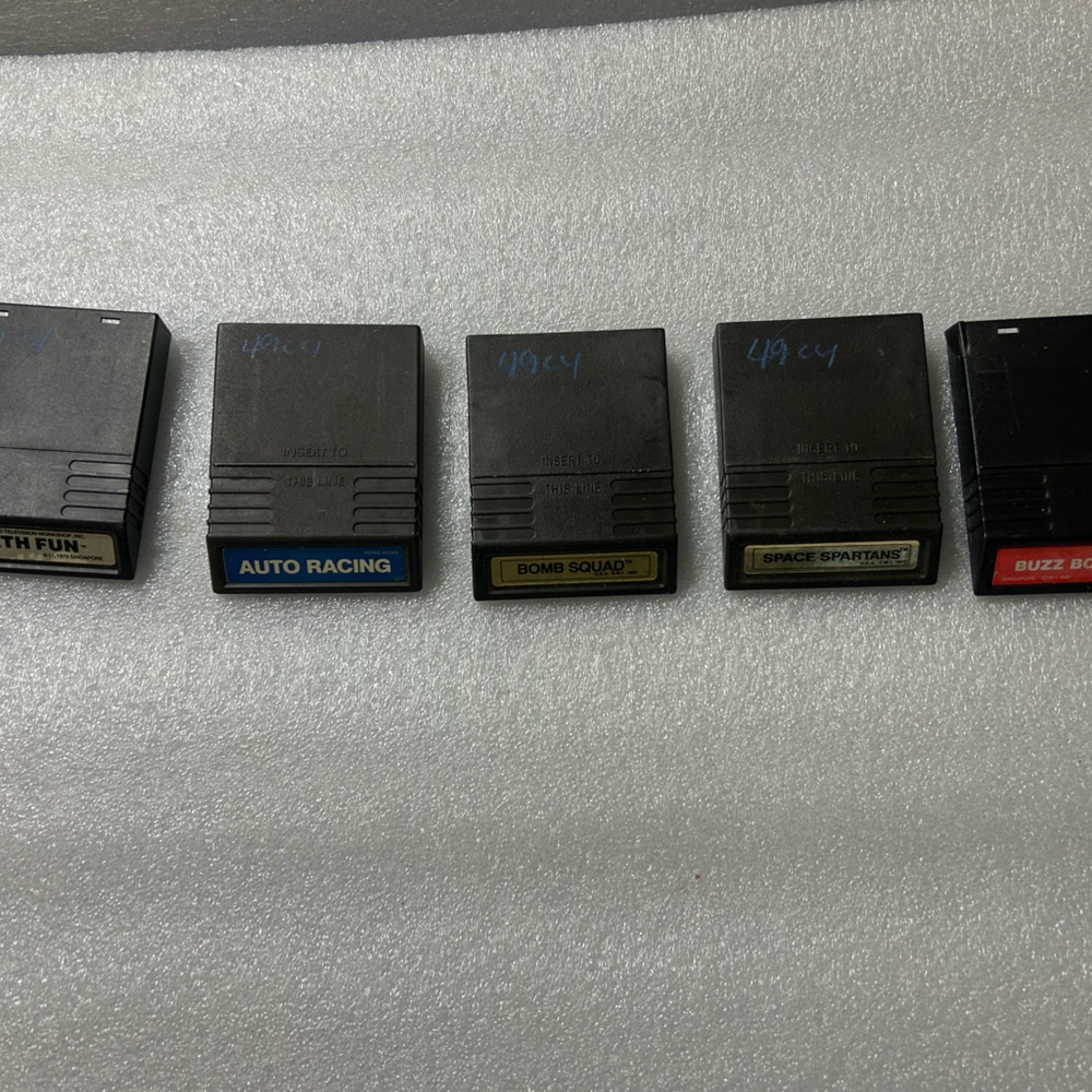 Set of 5 Mattel Intellivision Vintage Game Cartridges